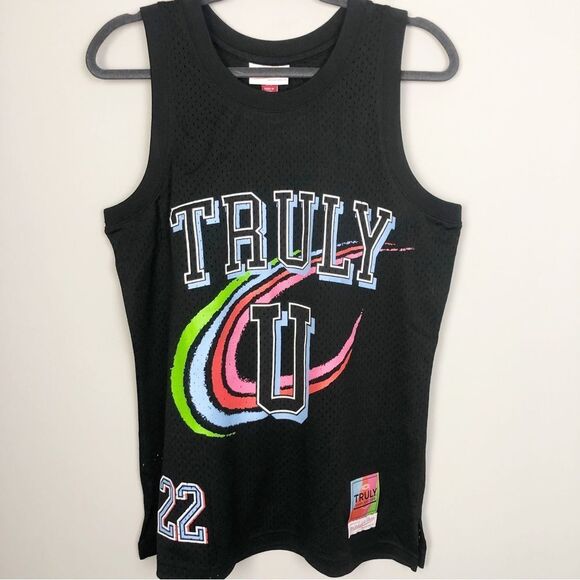MITCHELL & NESS x TRULY | Men’s Black Basketball Jersey Women’s Size Medium - Picture 5 of 15